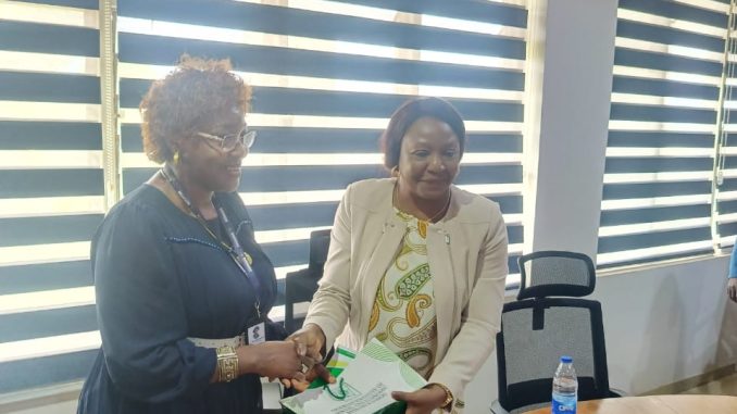 Photo shows the Vice Chancellor Dominican University Ibadan-Nigeria Prof Jacinta Opara and the Director General of Nigerian Institute of Social and Economic Research, Ibadan Prof Anthonia Simbine